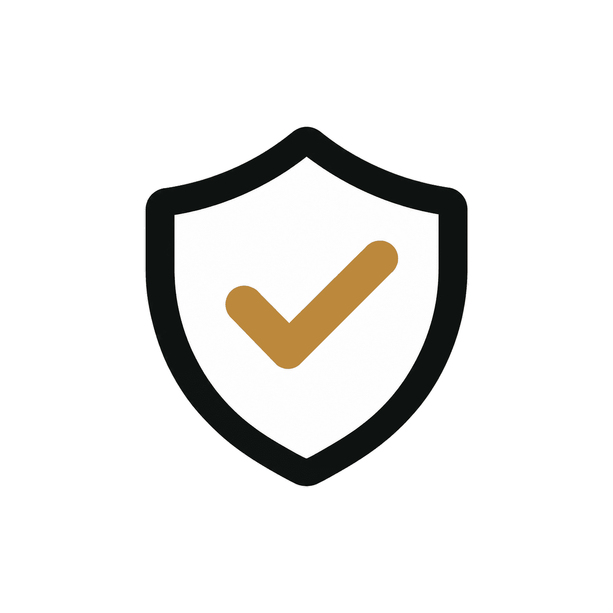 A shield with a tick inside